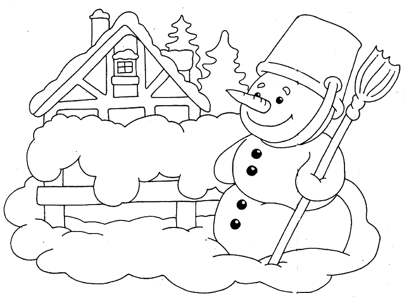 Bałwany kolorowanki